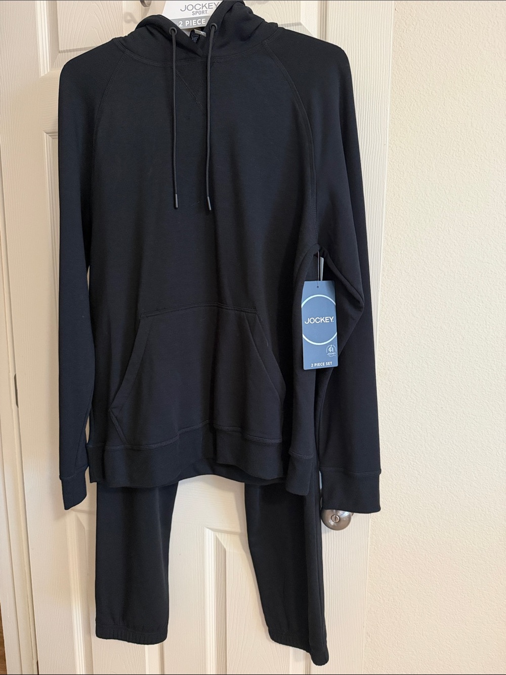 Jockey Black Hoodie and Jogger Two-Piece Set